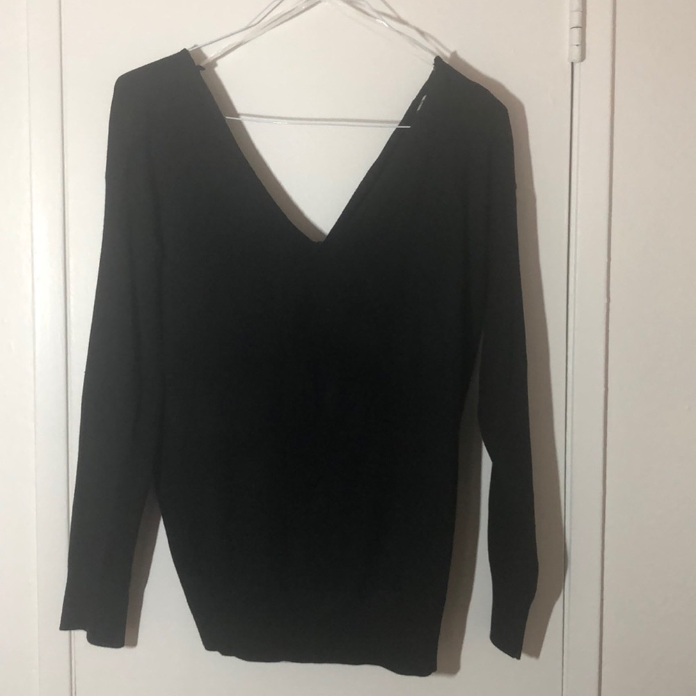 Black long sleeve top